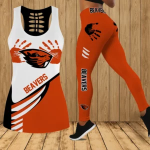 Limited Edition – Customized NCAA Oregon State Beavers Hollow Tank Top & Leggings Set