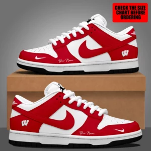 Limited Edition – Customized NCAA Wisconsin Badgers Strappy Dunk Low Shoes