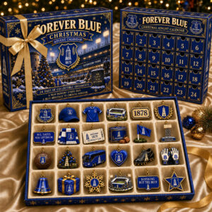 Everton FC Merch Forever Blue Christmas Advent Calendar Everton Football Gift