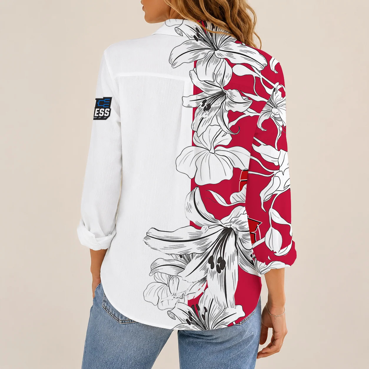 Limited Edition – Customized NCAA Wisconsin Badgers Strappy Women Casual Shirt - Image 2