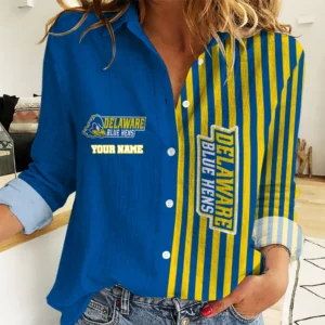 Limited Edition – Customized NCAA Delaware Fightin’ Blue Hens Women Casual Shirt For Fan