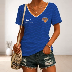 Limited Edition – Customized NBA New York Knicks V-Neck Female Shirt