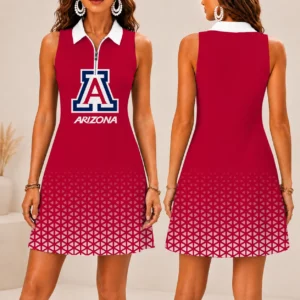 Limited Edition – Customized NCAA Arizona Wildcats Women’s Zip Sleeveless Polo Dress