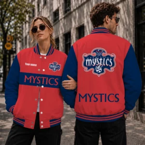 Limited Edition – Customized WNBA Washington Mystics Baseball Jacket, Satin Varsity Jacket