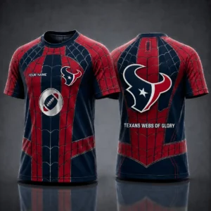 Limited Edition – Customized NFL Houston Texans x Spider Unisex T-Shirt