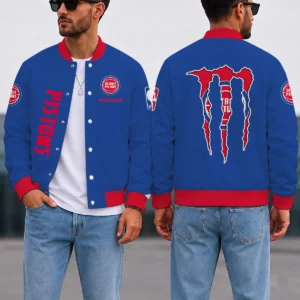 Limited Edition – Customized NBA Detroit Pistons Baseball Jacket, Satin Varsity Jacket