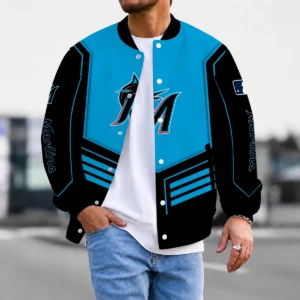 Limited Edition – Customized MLB Miami Marlins Satin Varsity & Baseball Jacket