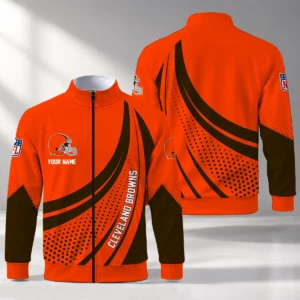 Limited Edition – Customized NFL Cleveland Browns Stand Collar Jacket
