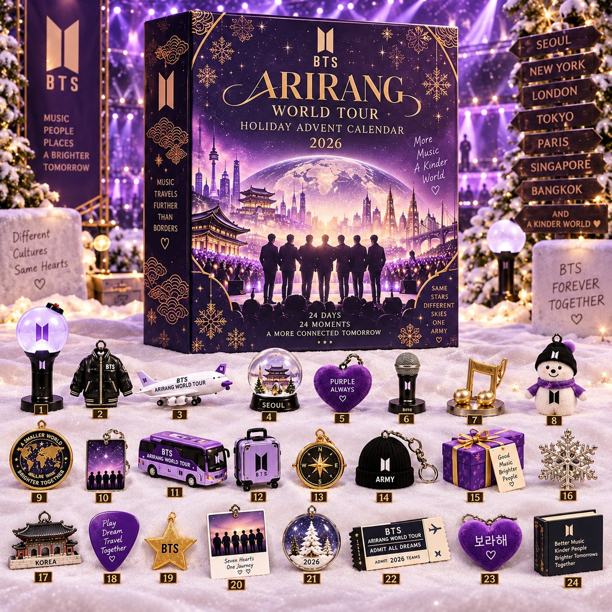 BTS Arirang World Tour Holiday 2026 Advent Calendar Christmas Gift For ARMY