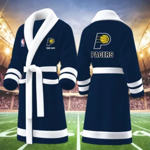 Limited Edition – Customized NBA Indiana Pacers Multicolor Fleece Bathrobe