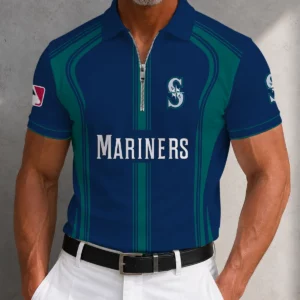 Limited Edition – Customized MLB Seattle Mariners Zip Polo Shirt