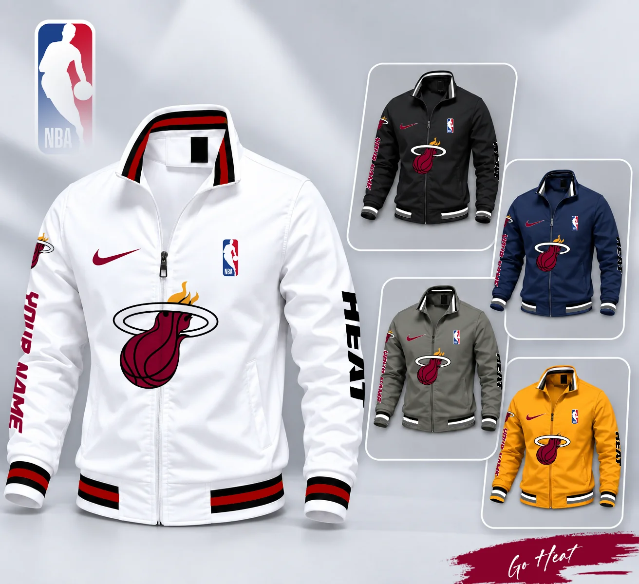 Limited Edition – Customized NBA Miami Heat Multicolor Men’s Casual Jacket