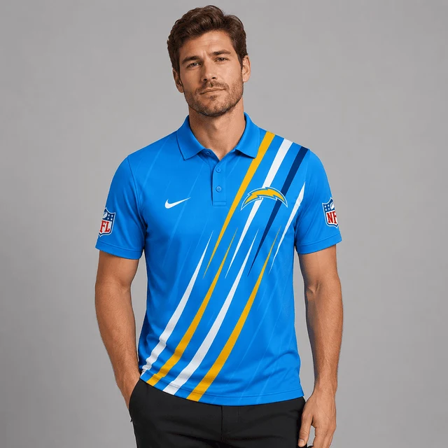 Limited Edition – Customized NFL Los Angeles Chargers Polo Shirt