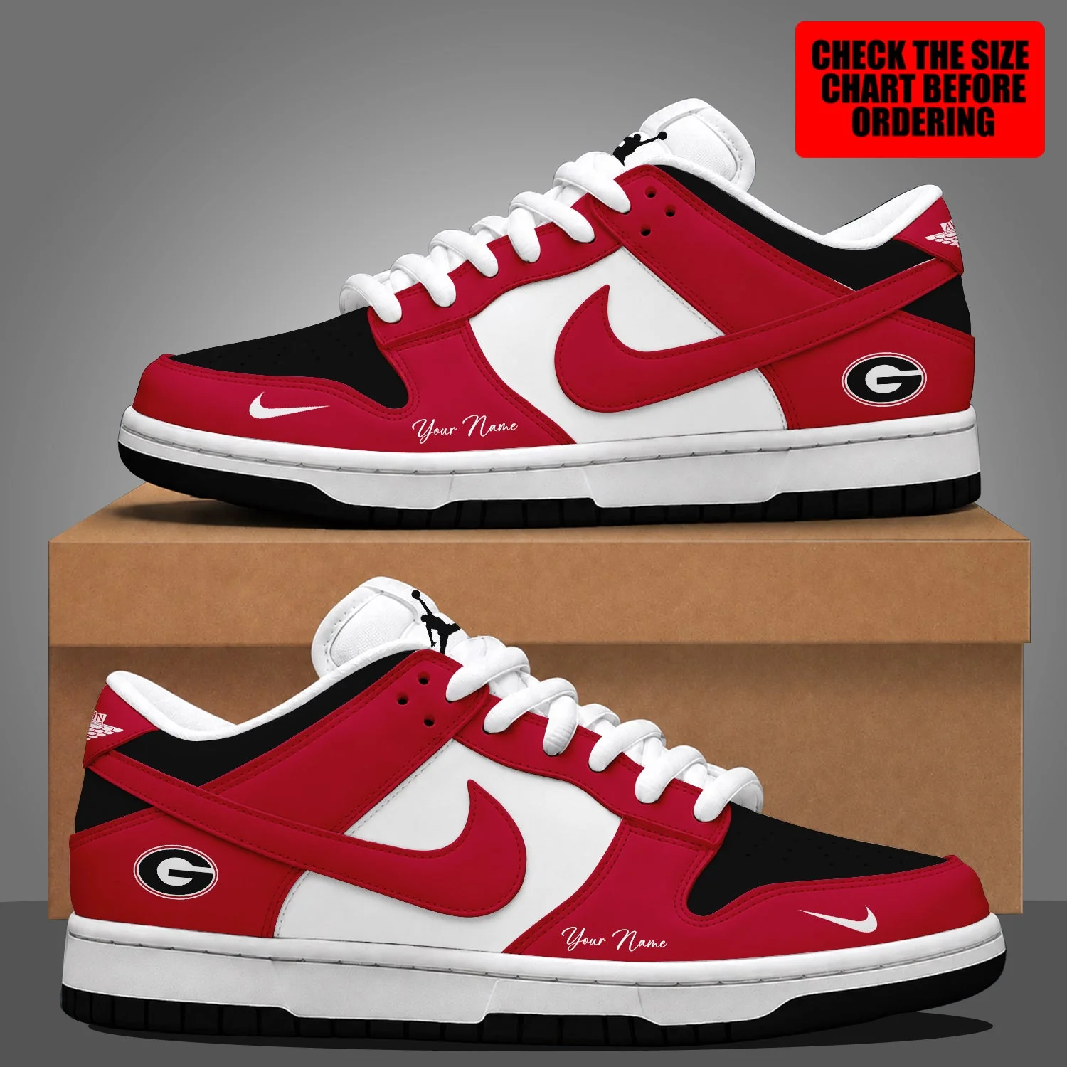 Limited Edition – Customized NCAA Georgia Bulldogs Dunk Low Shoes