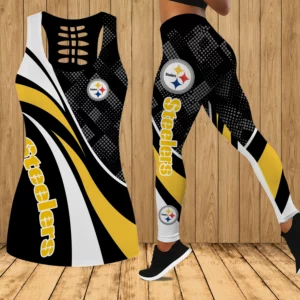 Limited Edition – Customized NFL Pittsburgh Steelers Hollow Tank Top & Leggings Set