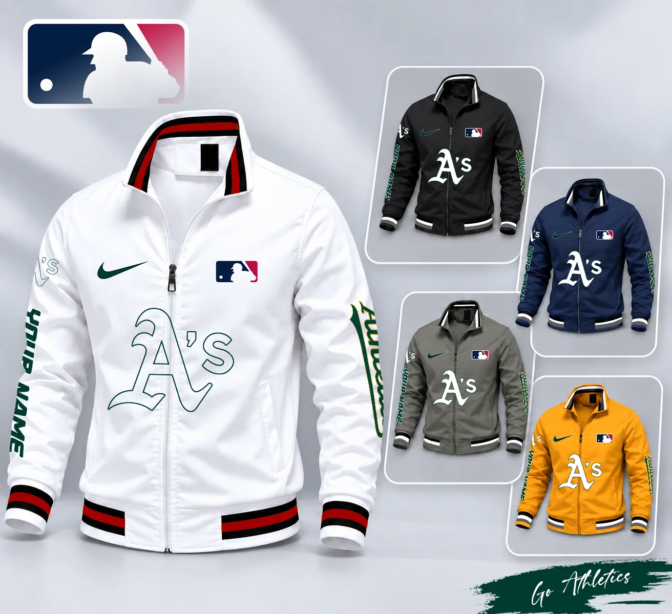 Limited Edition – Customized MLB Oakland Athletics Multicolor Men’s Casual Jacket