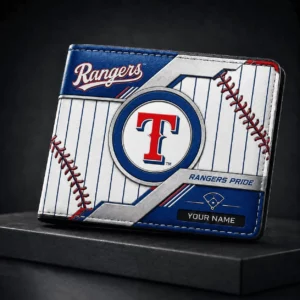 Limited Edition – Customized MLB Texas Rangers Leather Wallet
