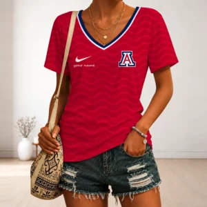 Limited Edition – Customized NCAA Arizona Wildcats Strappy V-Neck Female Shirt