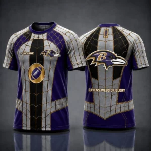 Limited Edition – Customized NFL Baltimore Ravens x Spider Unisex T-Shirt
