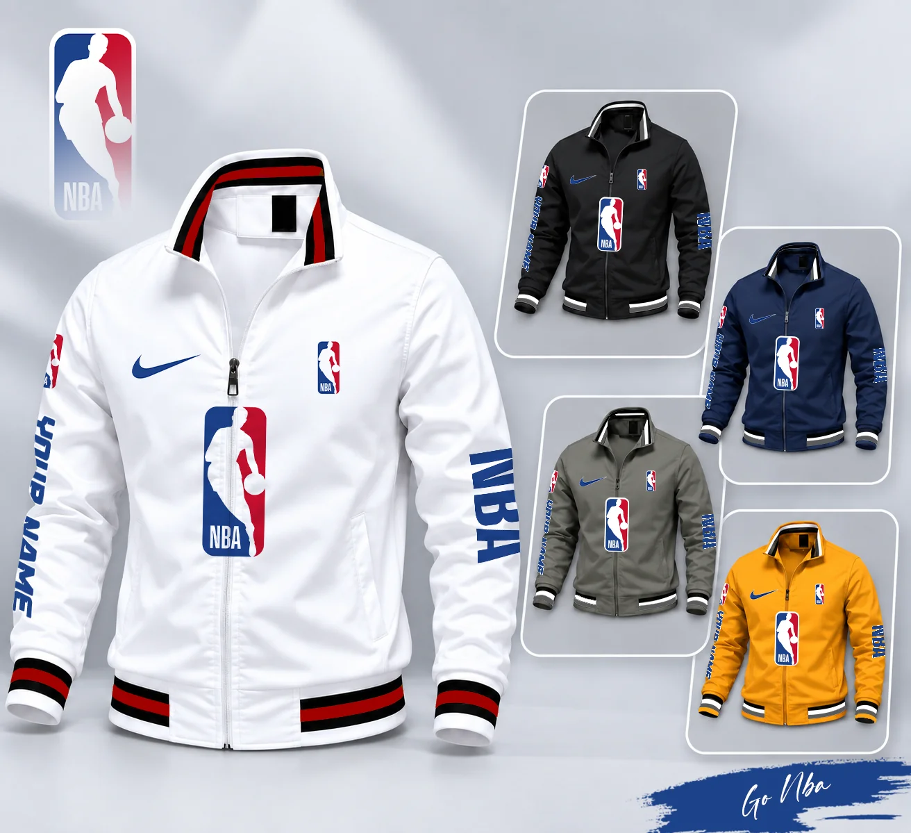Limited Edition – Customized NBA National Basketball Association Multicolor Men’s Casual Jacket