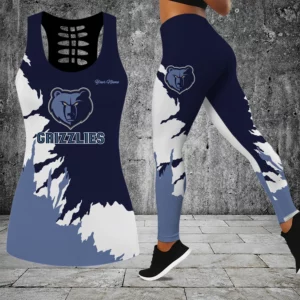 Limited Edition – Customized NBA Memphis Grizzlies Hollow Tank Top & Leggings Set