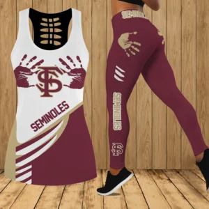 Limited Edition – Customized NCAA Florida State Seminoles Hollow Tank Top & Leggings Set
