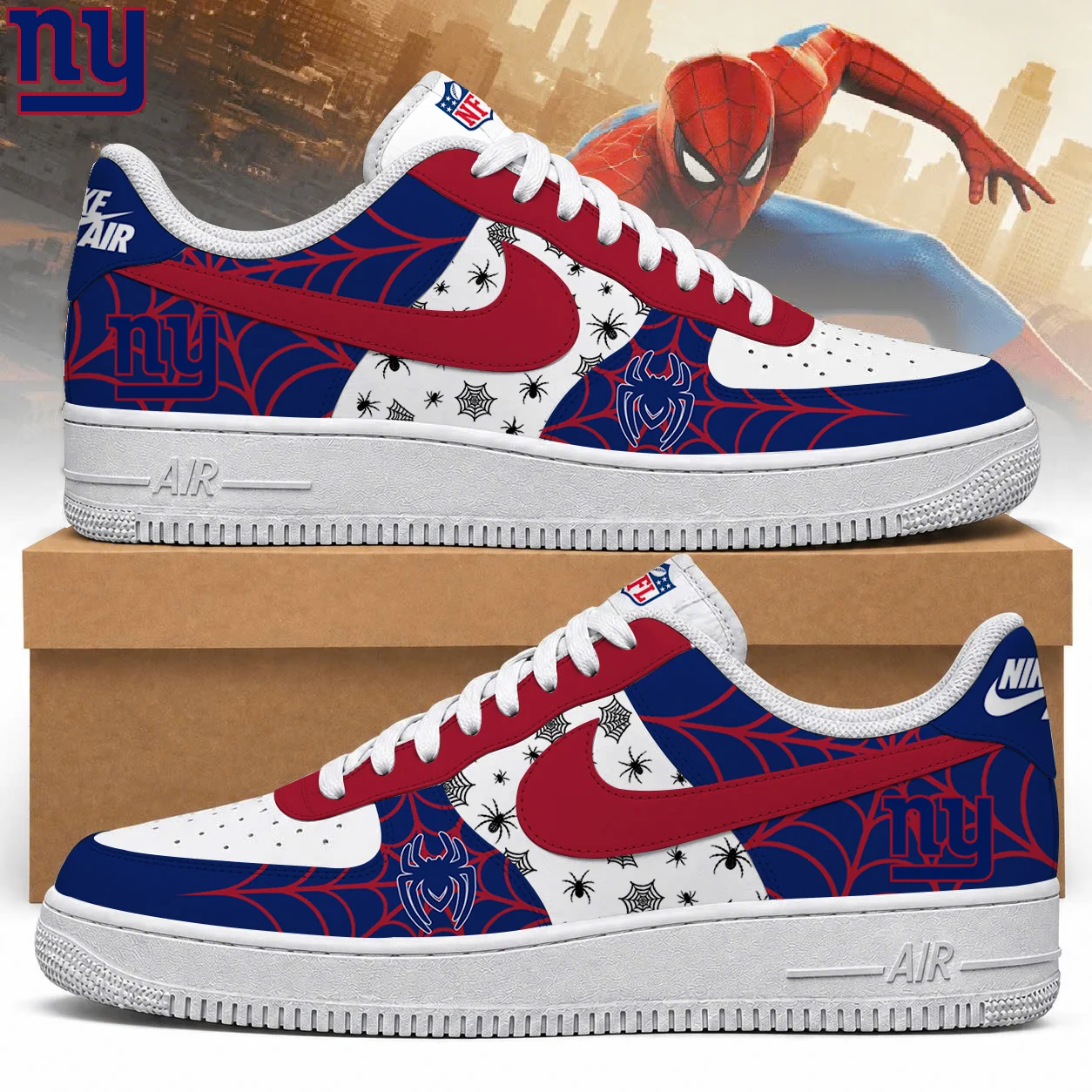 Limited Edition – Customized NFL New York Giants Af1 Shoes