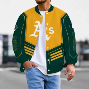 Limited Edition – Customized MLB Oakland Athletics Satin Varsity & Baseball Jacket
