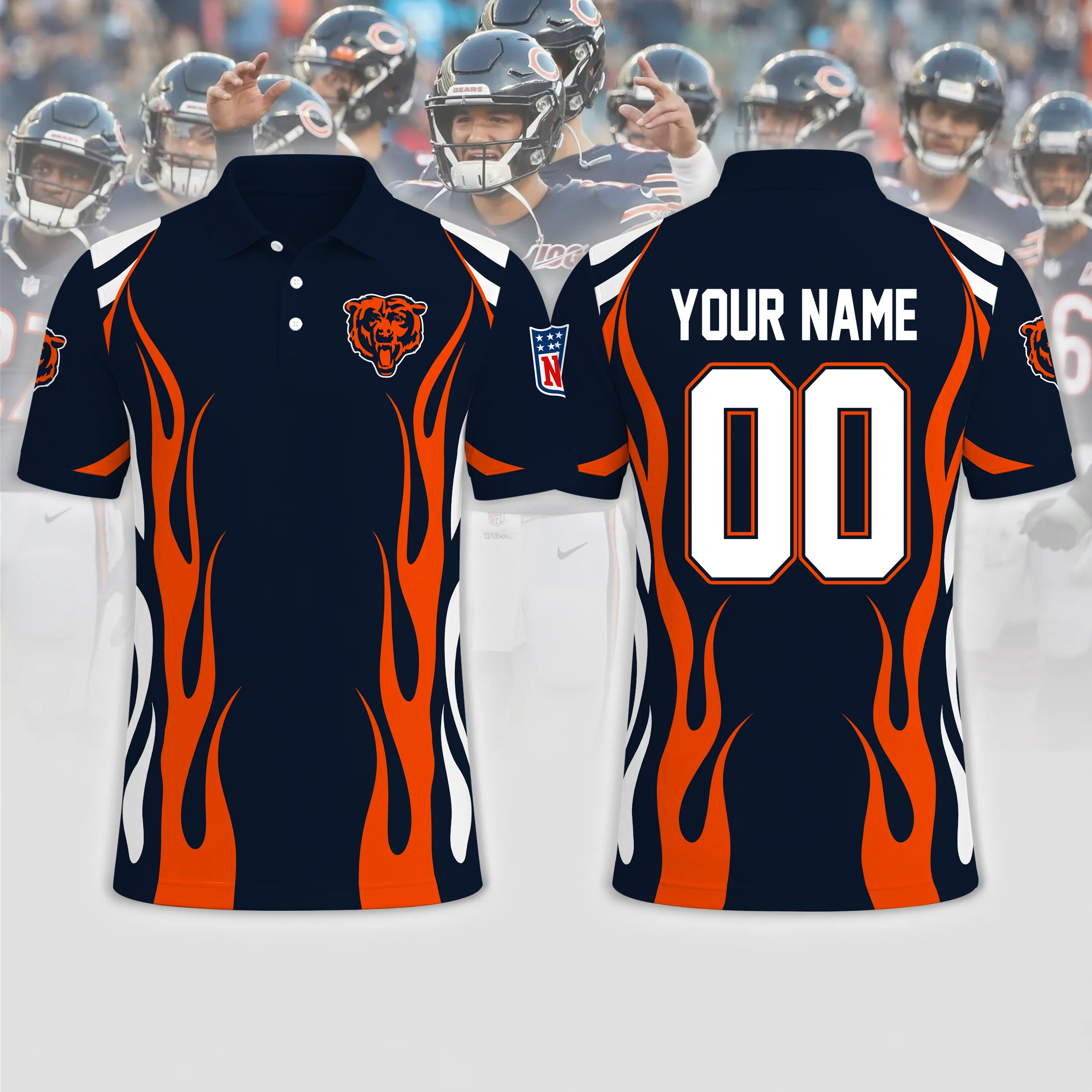 Limited Edition – Customized NFL Chicago Bears Polo Shirt
