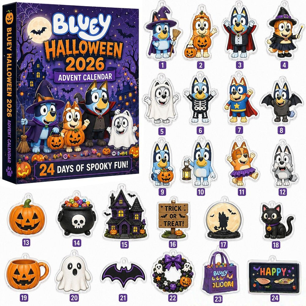 Bluey Halloween Advent Calendar 2026 24 Days Halloween Countdown Gift For Bluey Fans