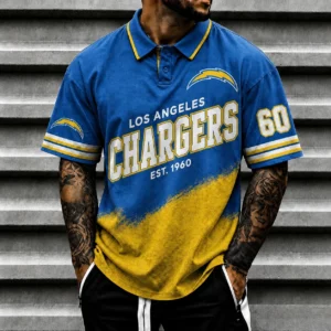 Limited Edition – Customized NFL Los Angeles Chargers Polo Shirt