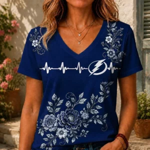 Limited Edition – Customized NHL Tampa Bay Lightning V-Neck Female Shirt