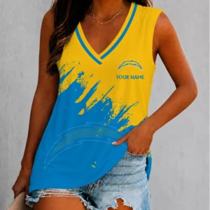 Limited Edition – Customized NFL Los Angeles Chargers Women’s V-Neck Tank Top