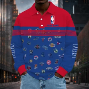 Limited Edition – Customized NBA All Teams Men Long Sleeve Polo Shirt