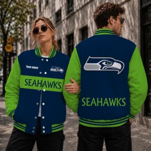 Limited Edition – Customized NFL Seattle Seahawks Satin Varsity & Baseball Jacket