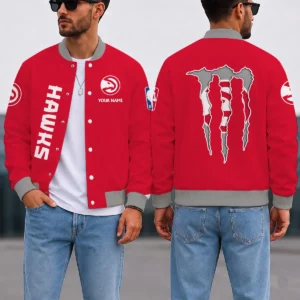 Limited Edition – Customized NBA Atlanta Hawks Baseball Jacket, Satin Varsity Jacket