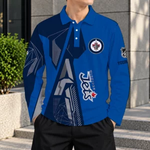 Limited Edition – Customized NHL Winnipeg Jets Men Long Sleeve Polo