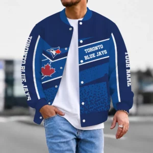 Limited Edition – Customized MLB Toronto Blue Jays Satin Varsity & Baseball Jacket