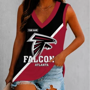 Limited Edition – Customized NFL Atlanta Falcons Women’s V-Neck Tank Top