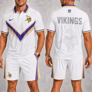 Limited Edition – Customized NFL Minnesota Vikings Polo Shirt & Short Pants