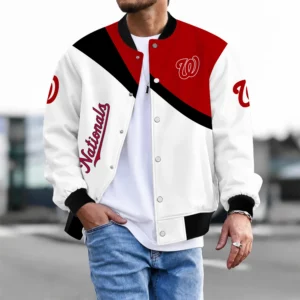 Limited Edition – Customized MLB Washington Nationals Satin Varsity & Baseball Jacket
