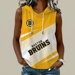 Limited Edition – Customized NHL Boston Bruins Women’s Sleeveless Hooded Pocket Tank Top