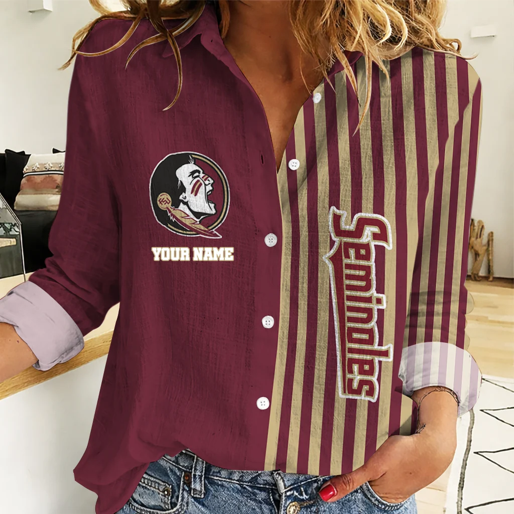 Limited Edition – Customized NCAA Florida State Seminoles Women Casual Shirt For Fan