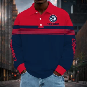 Limited Edition – Customized NBA Los Angeles Clippers Men Long Sleeve Polo Shirt