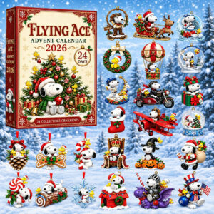 Flying Ace Snoopy 2026 Christmas Advent Calendar Flying Ace Snoopy Christmas Calendar