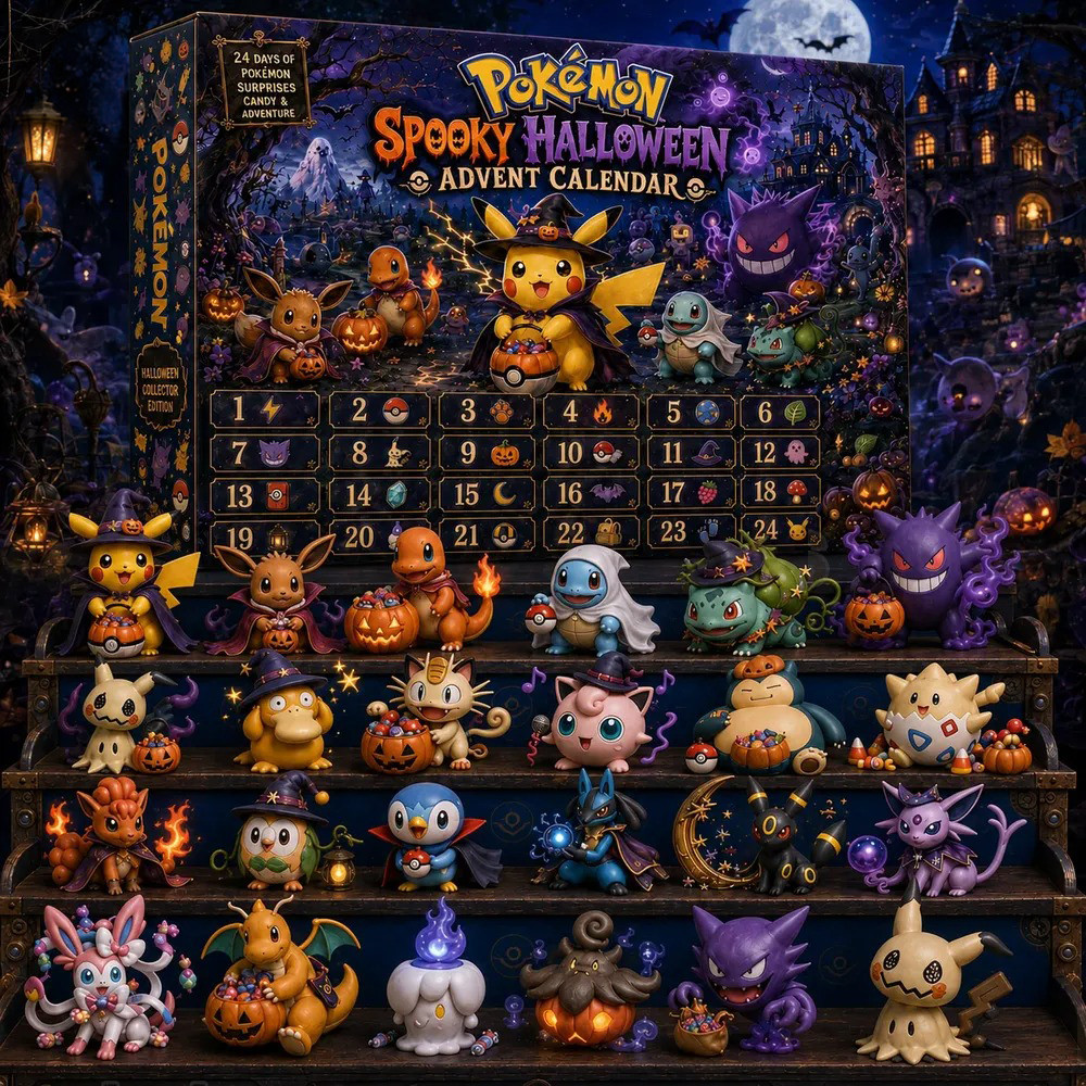 Pokemon Spooky Halloween Advent Calendar 2026 Pokemon Merch Fan Gift