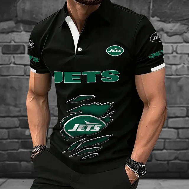 Limited Edition – Customized NFL New York Jets Polo Shirt - Image 2