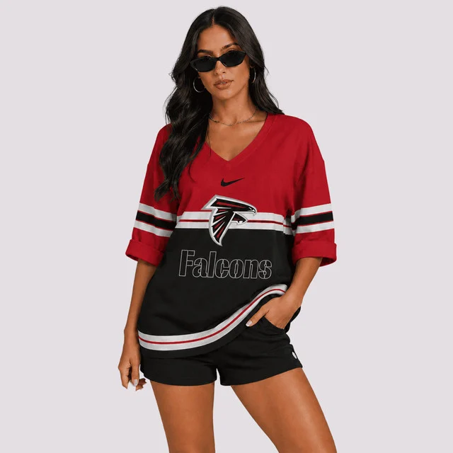 Limited Edition – Customized NFL Atlanta Falcons Women’s Heart V-Neck Long Sleeve Shirt