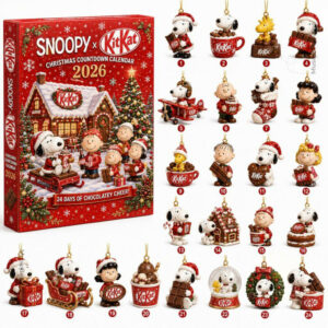 Snoopy KitKat Christmas Countdown 2026 Advent Calendar Chocolatey Snoopy Merch Gift For Fan