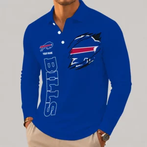 Limited Edition – Customized NFL Buffalo Bills Long Sleeve Polo Shirt